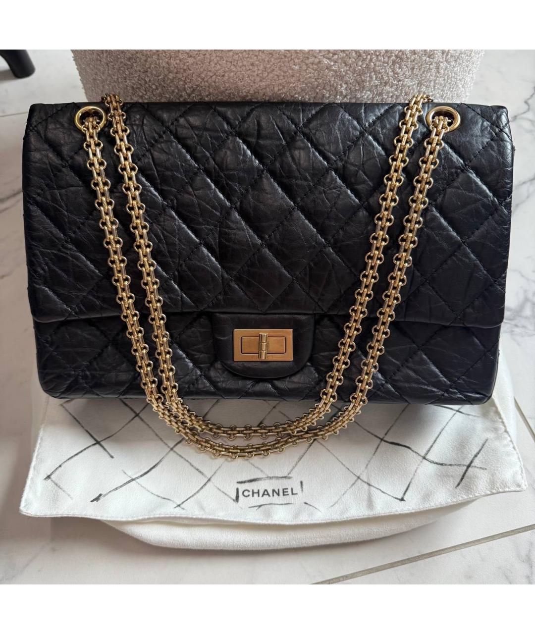 CHANEL Черная кожаная сумка тоут, фото 8