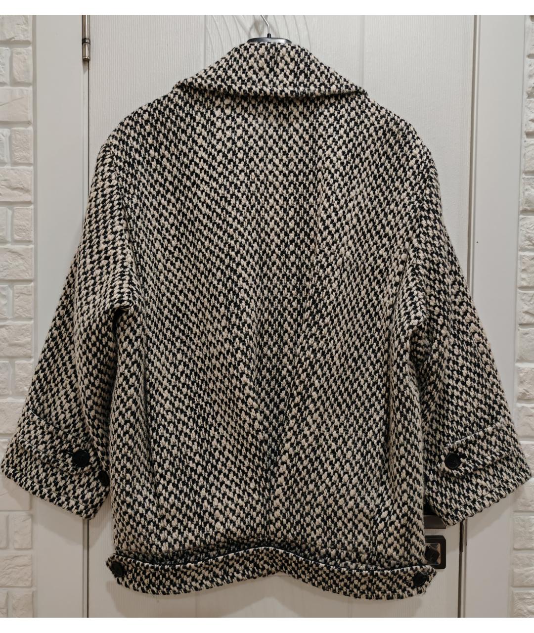 SAINT LAURENT Серое шерстяное пальто, фото 5