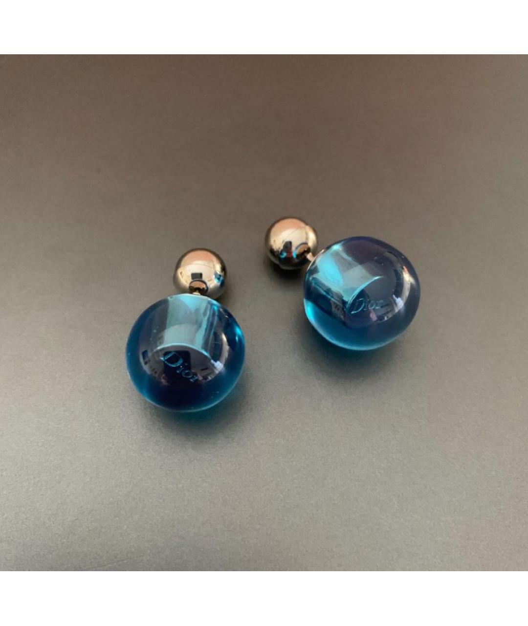 CHRISTIAN DIOR Голубые серьги, фото 8