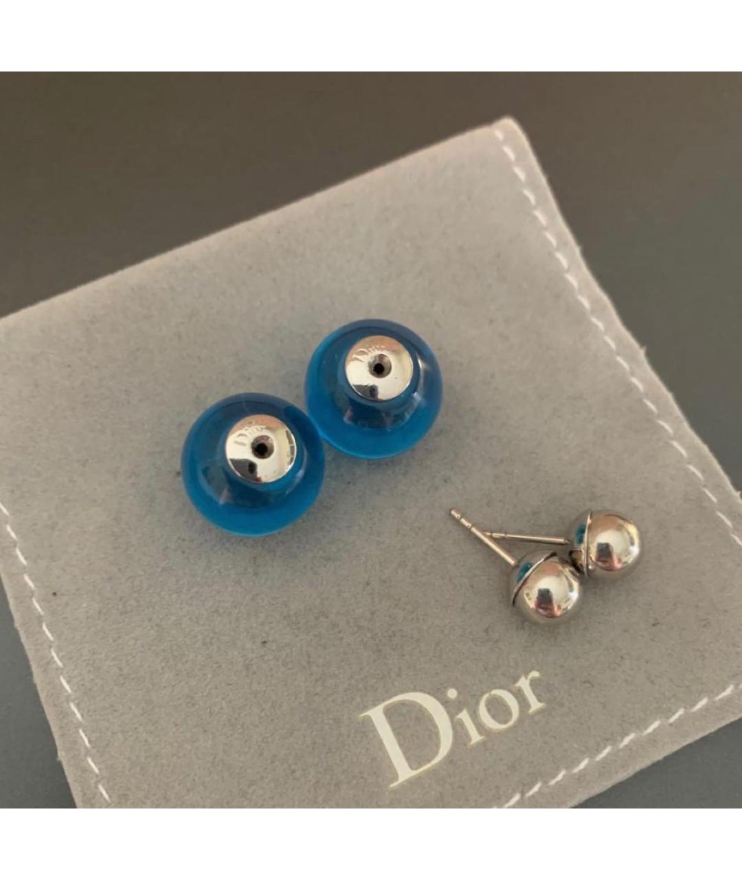 CHRISTIAN DIOR Голубые серьги, фото 7