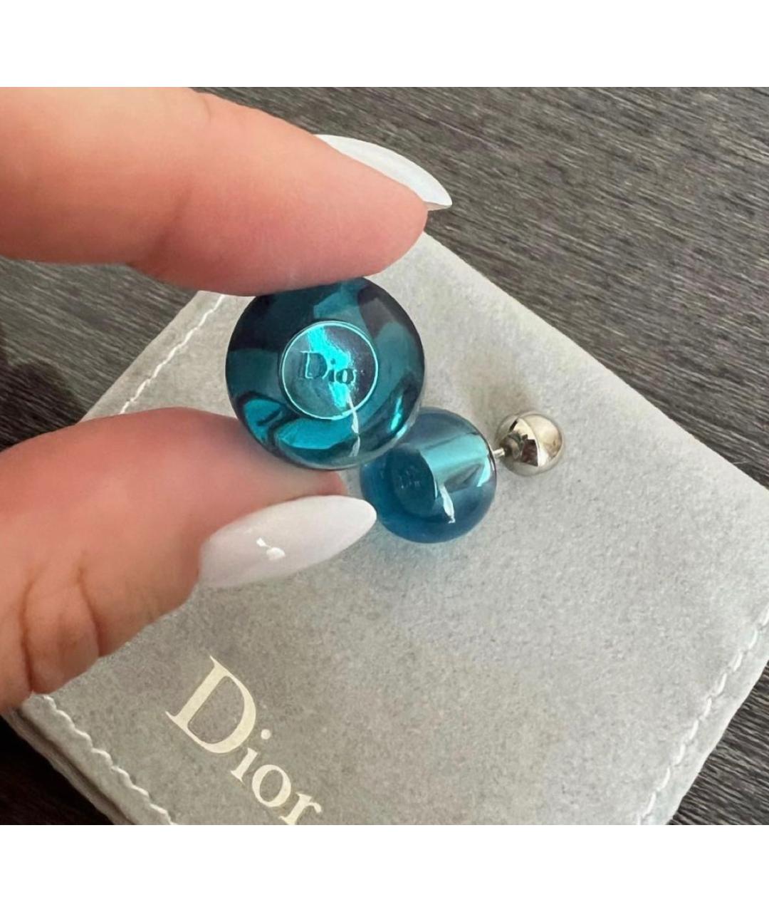CHRISTIAN DIOR Голубые серьги, фото 6