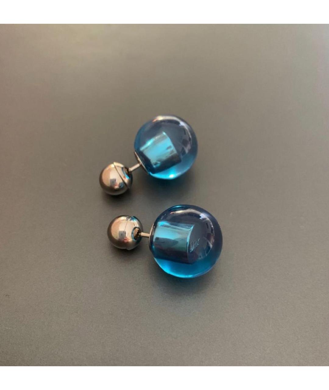 CHRISTIAN DIOR Голубые серьги, фото 3