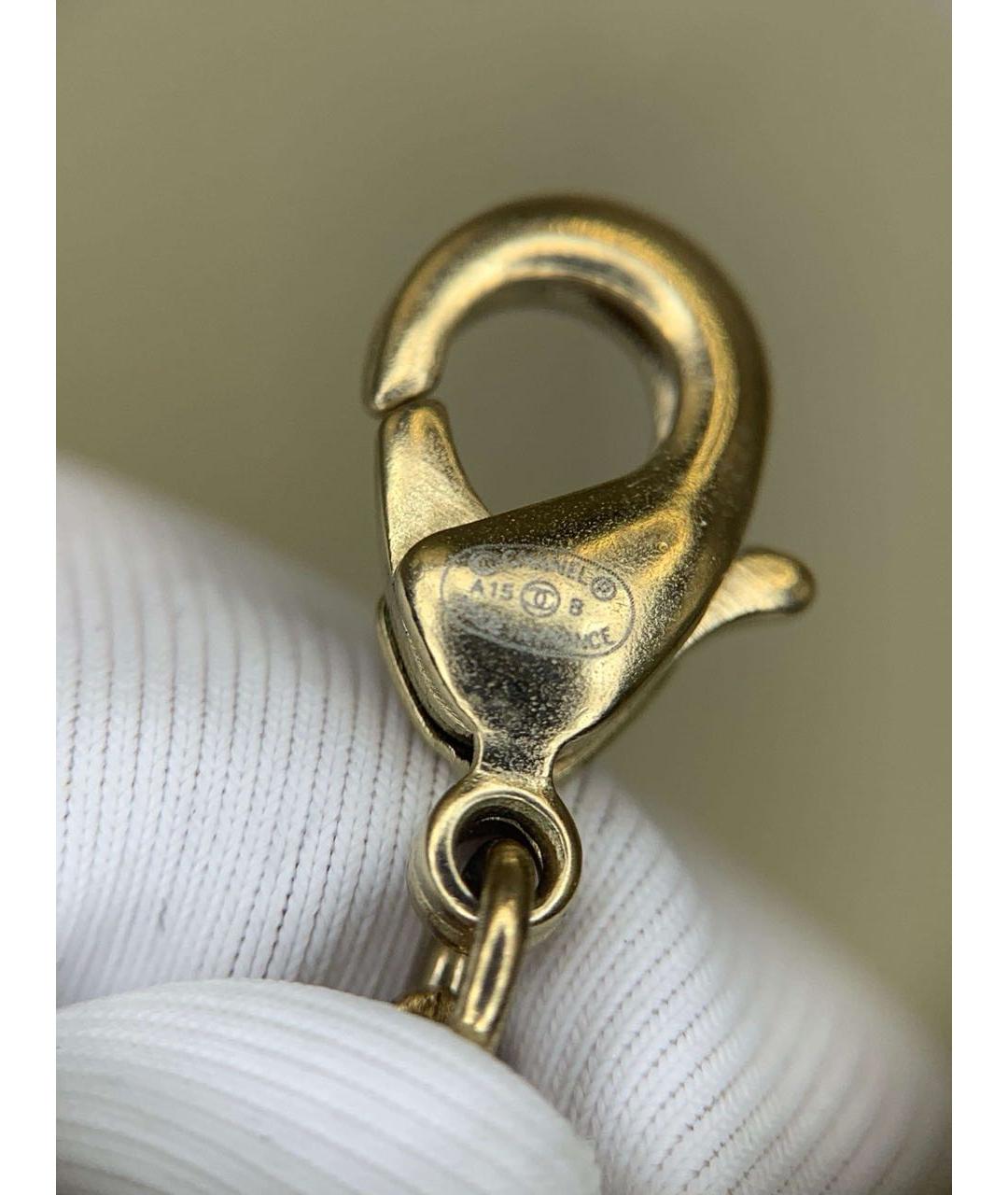 CHANEL Золотая металлическая подвеска, фото 6