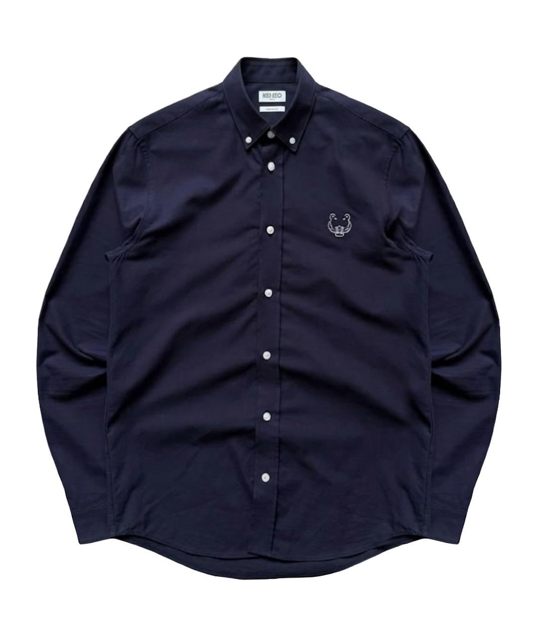 KENZO Темно-синяя хлопковая кэжуал рубашка, фото 1