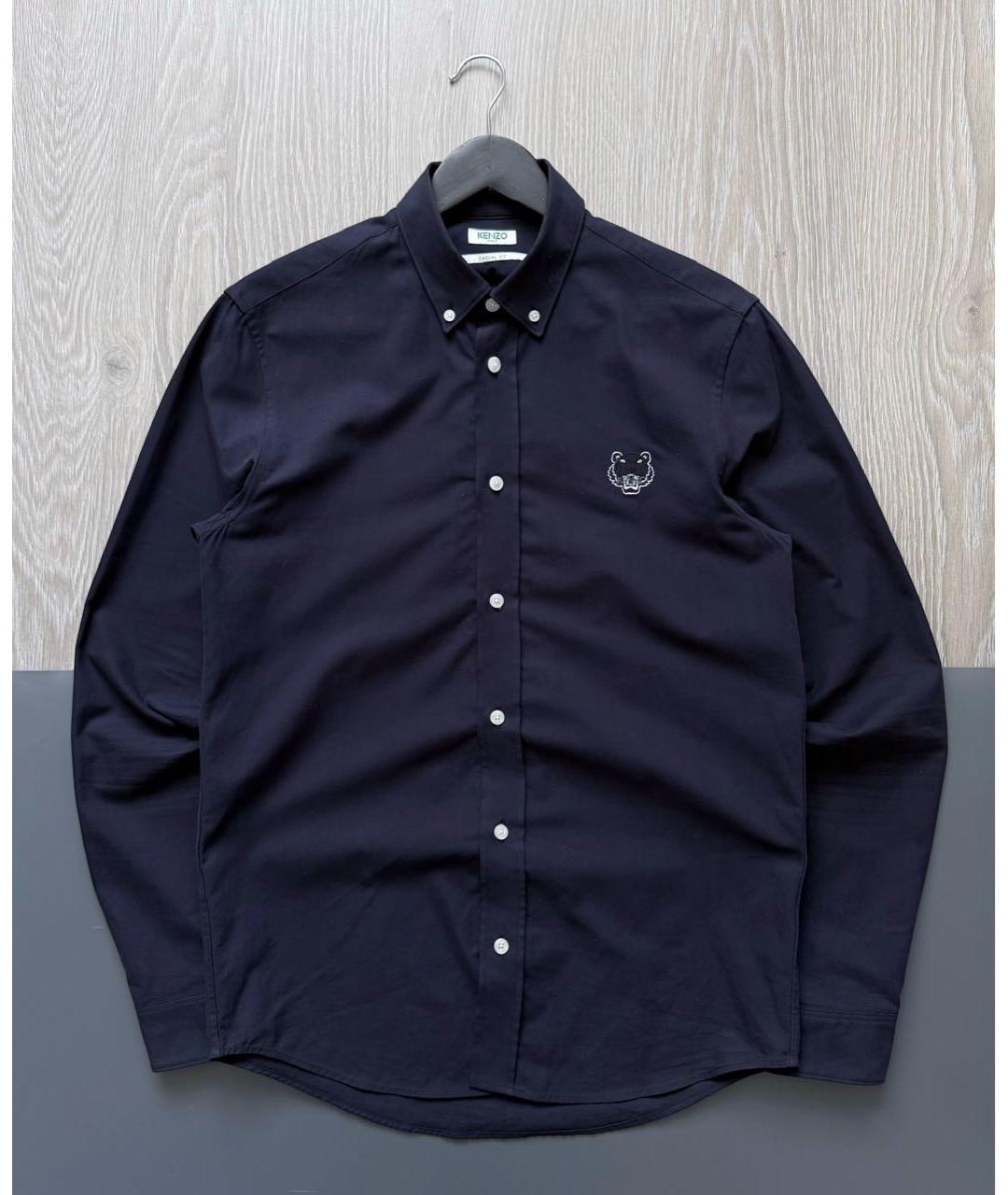 KENZO Темно-синяя хлопковая кэжуал рубашка, фото 7