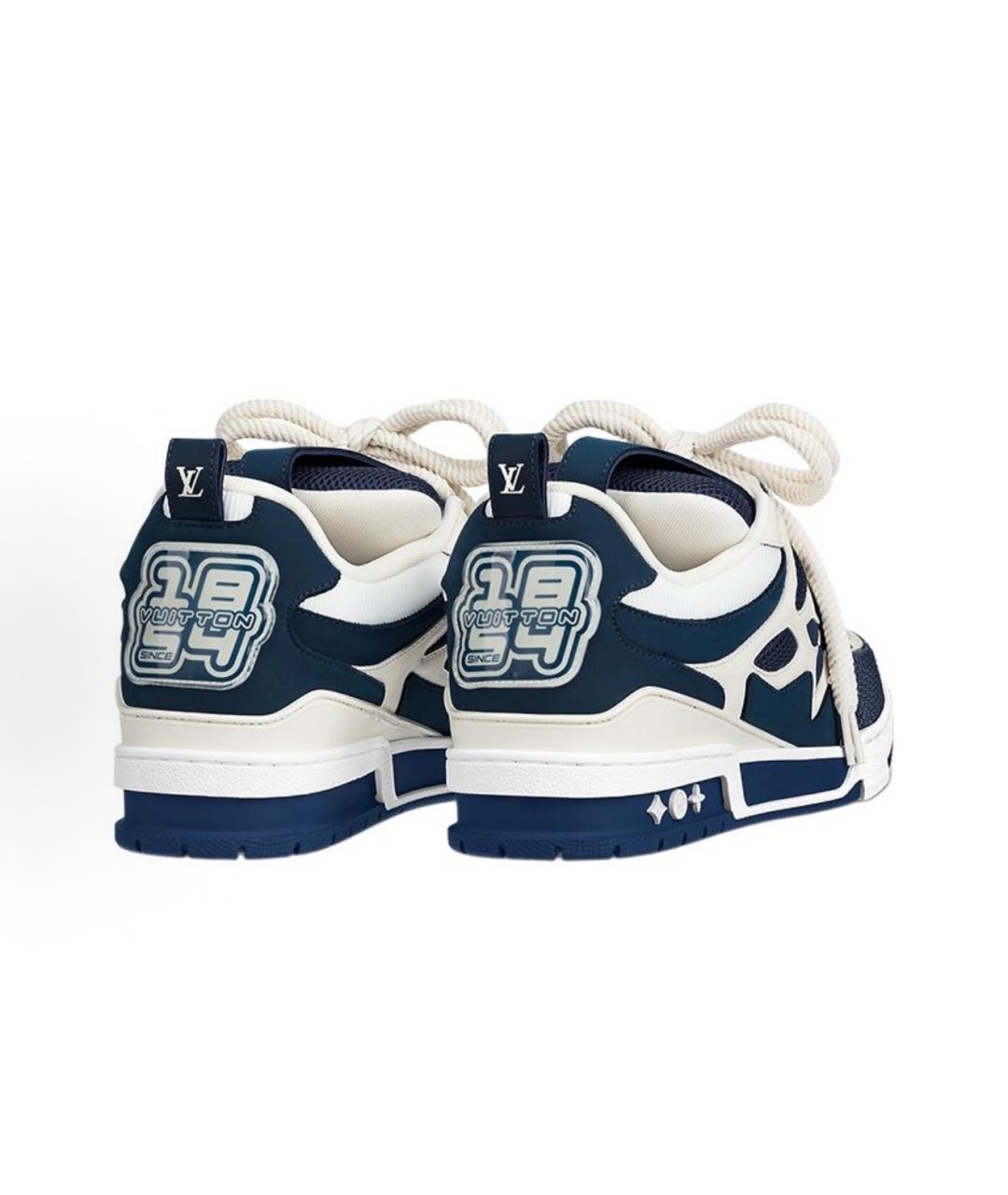 LOUIS VUITTON Синие низкие кроссовки / кеды, фото 4