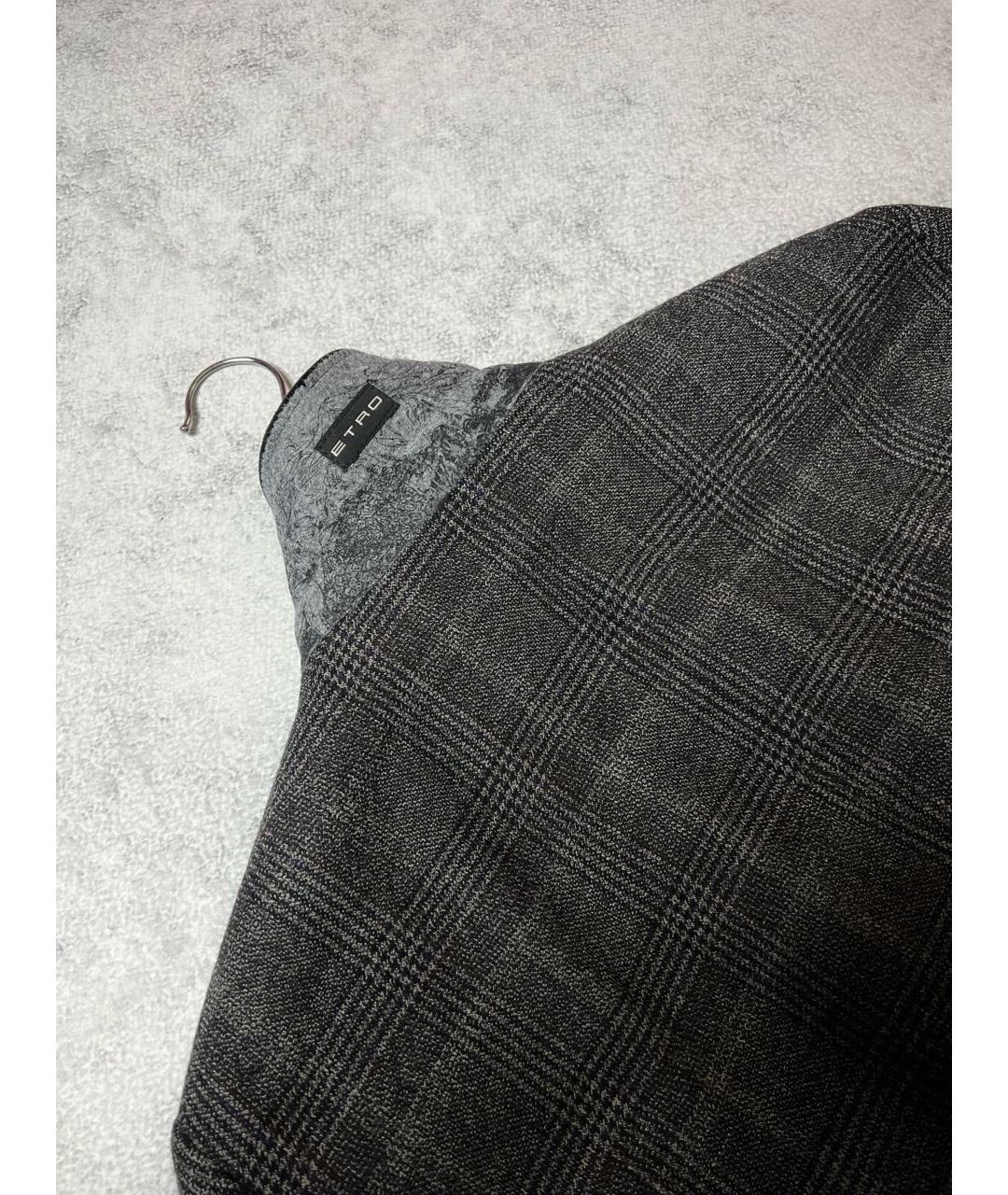 ETRO Серый шерстяной пиджак, фото 7