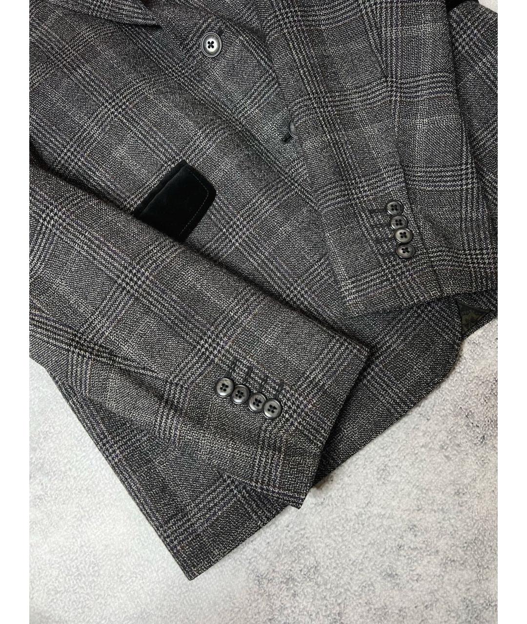 ETRO Серый шерстяной пиджак, фото 6
