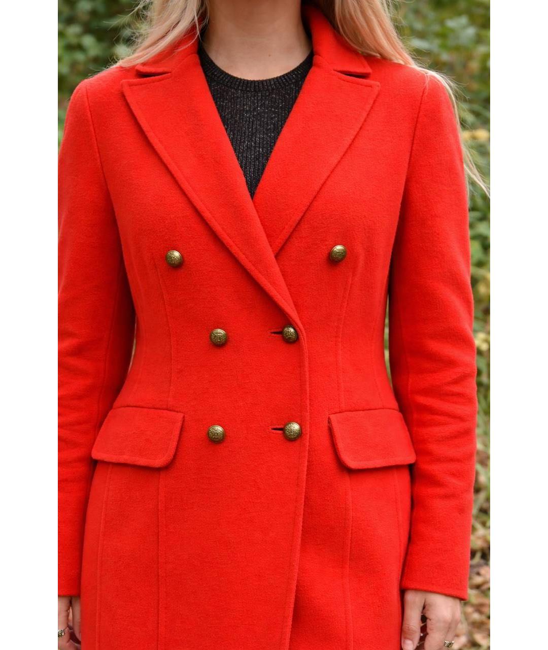 SAINT LAURENT Оранжевое кашемировое пальто, фото 3