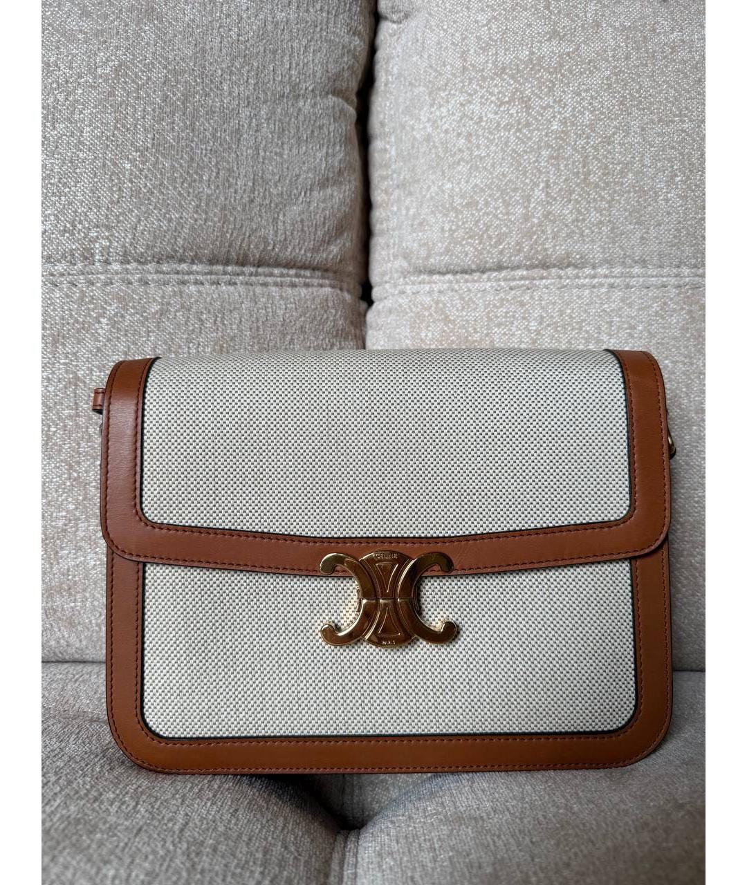 CELINE Коричневая сумка через плечо, фото 5