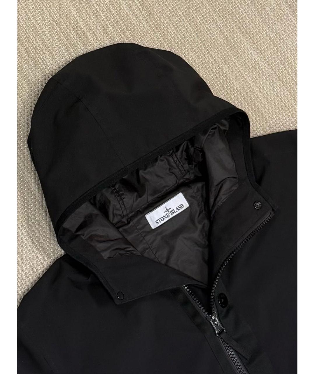 STONE ISLAND Черная полиэстеровая куртка, фото 3