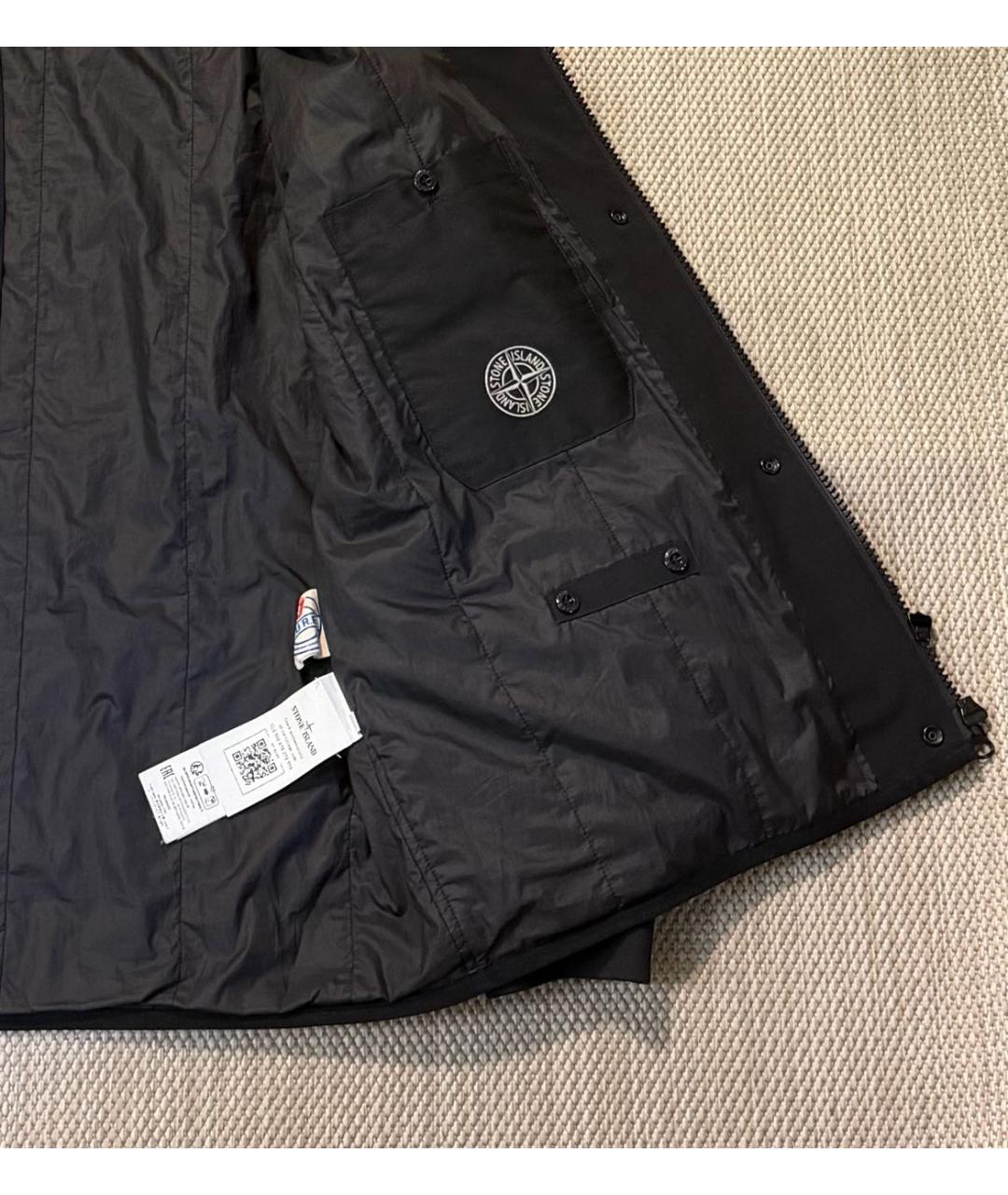 STONE ISLAND Черная полиэстеровая куртка, фото 7
