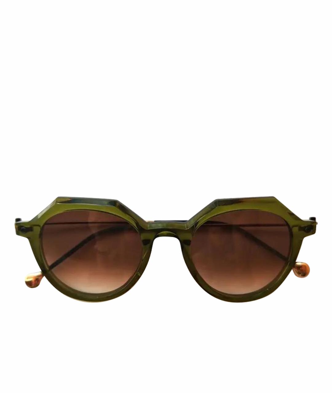 YOHJI YAMAMOTO Зеленые пластиковые солнцезащитные очки, фото 1