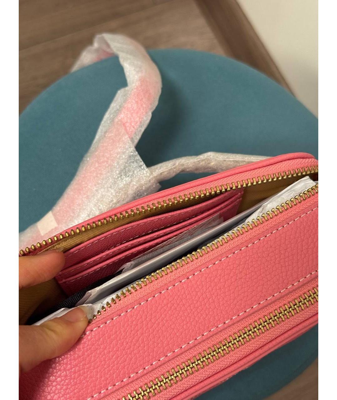 PINKO Розовая кожаная сумка через плечо, фото 6