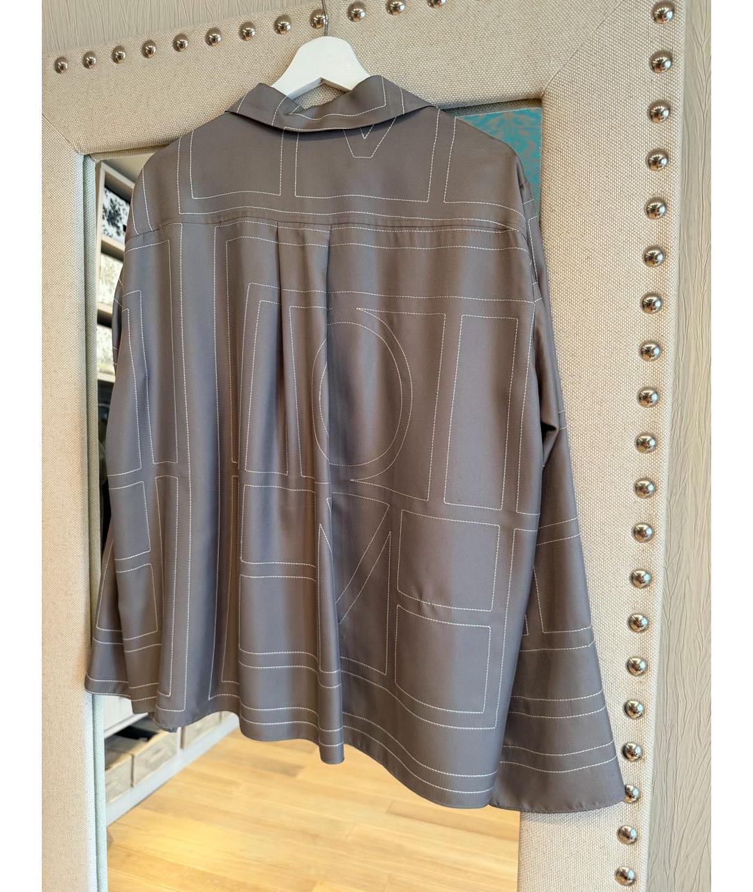 TOTEME Серый шелковый костюм с брюками, фото 4