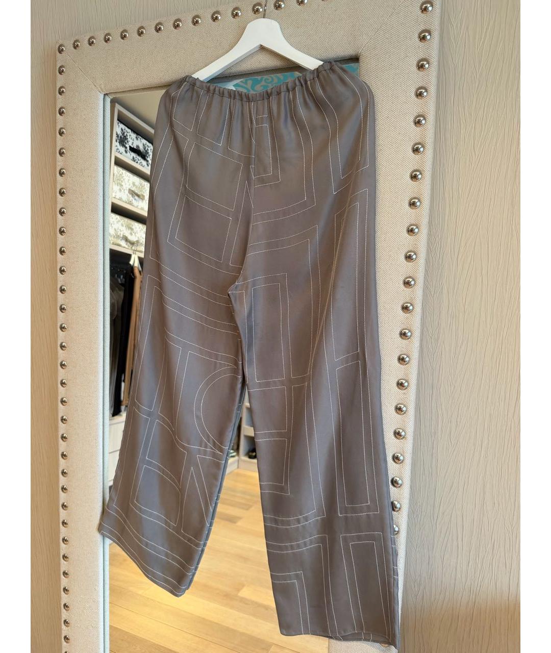 TOTEME Серый шелковый костюм с брюками, фото 5