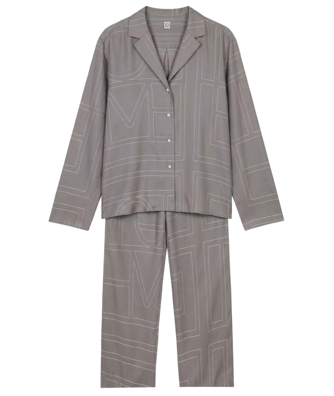 TOTEME Серый шелковый костюм с брюками, фото 1