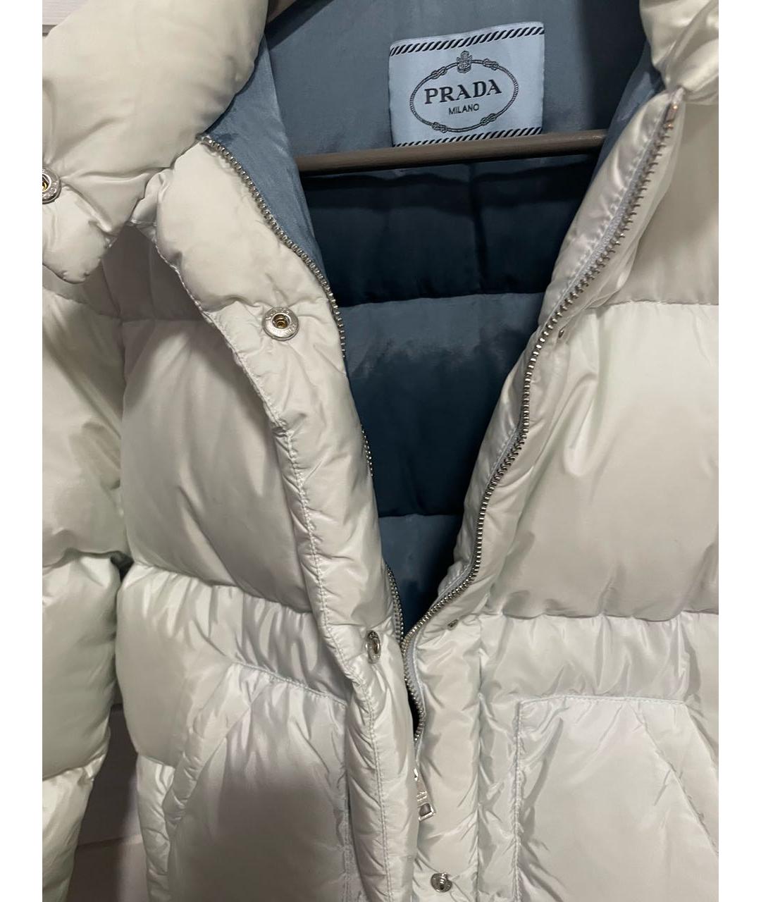 PRADA Голубой полиэстеровый пуховик, фото 5