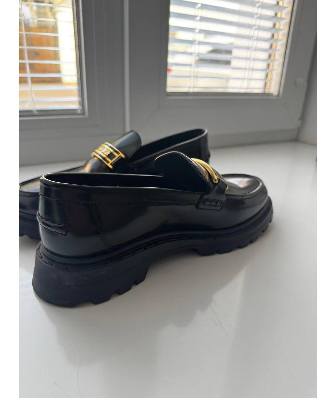 CHRISTIAN DIOR Черные кожаные лоферы, фото 4