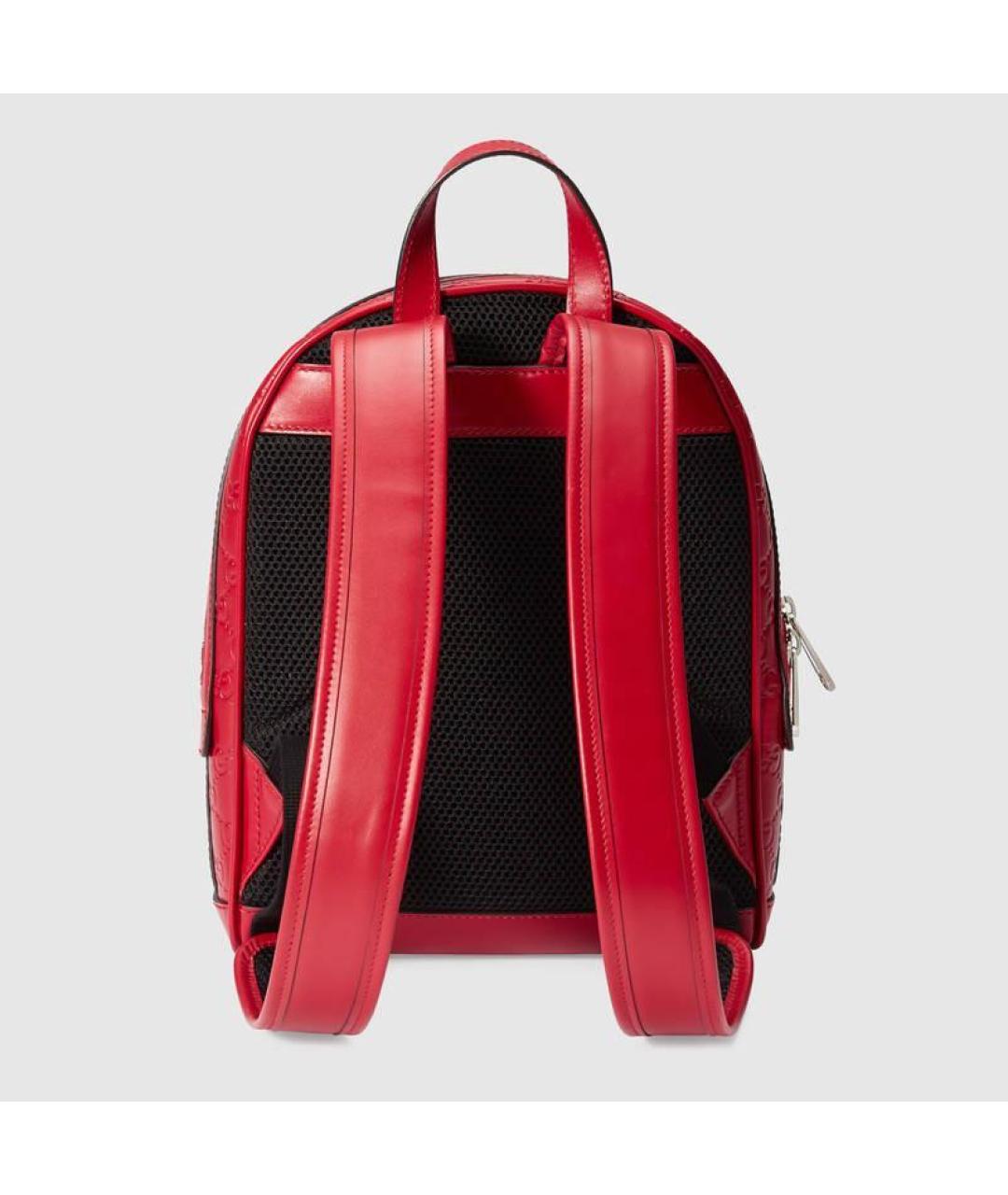 GUCCI Красный кожаный рюкзак, фото 3