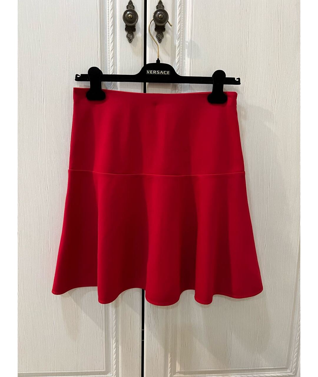WEEKEND MAX MARA Красная вискозная юбка мини, фото 5