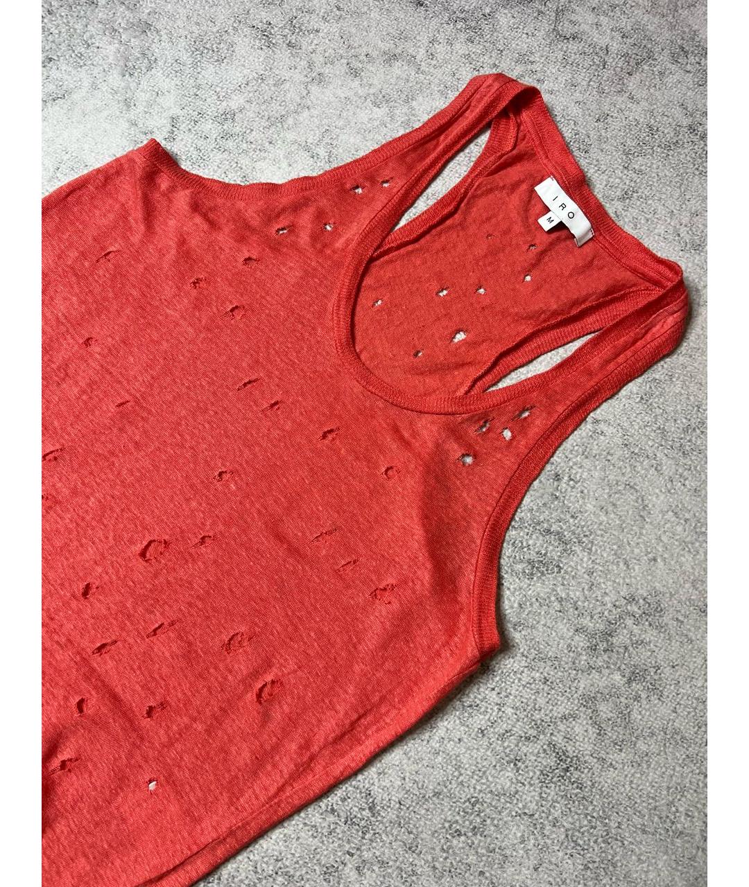 IRO Розовая льняная майка, фото 3