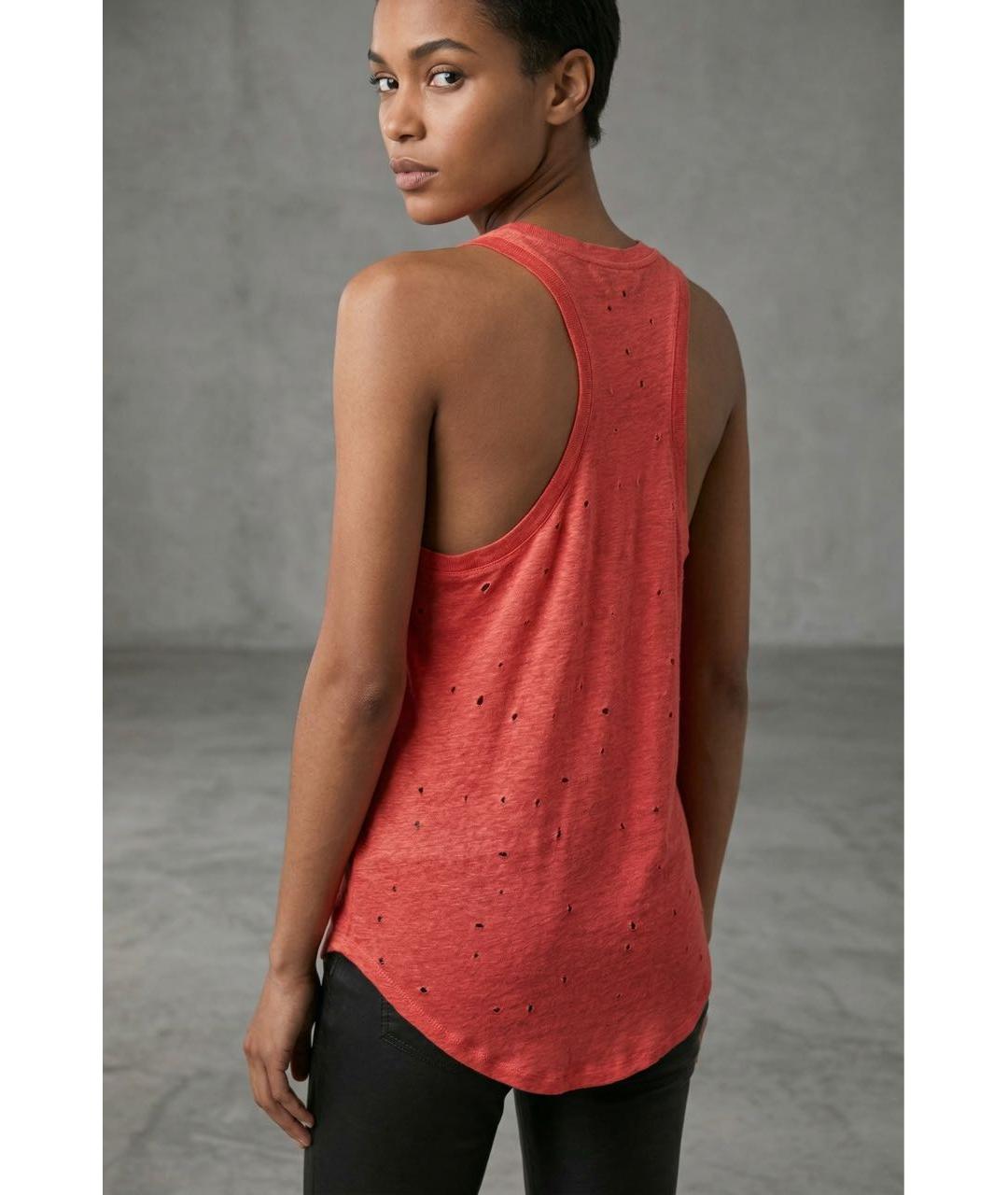 IRO Розовая льняная майка, фото 2