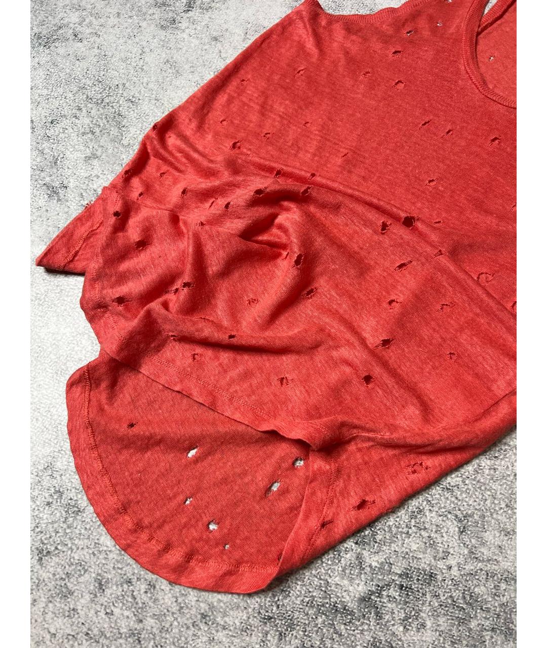 IRO Розовая льняная майка, фото 5