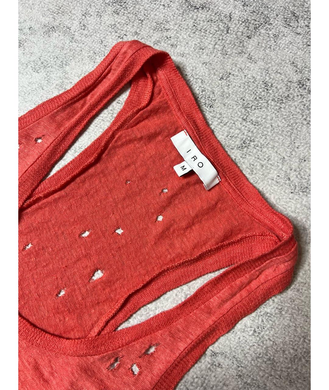 IRO Розовая льняная майка, фото 4