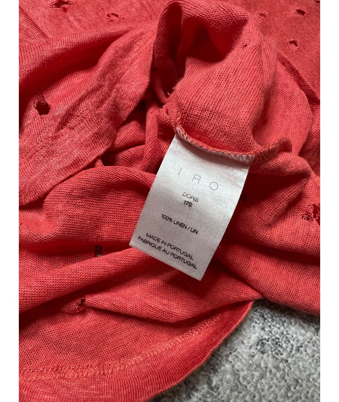 IRO Розовая льняная майка, фото 6