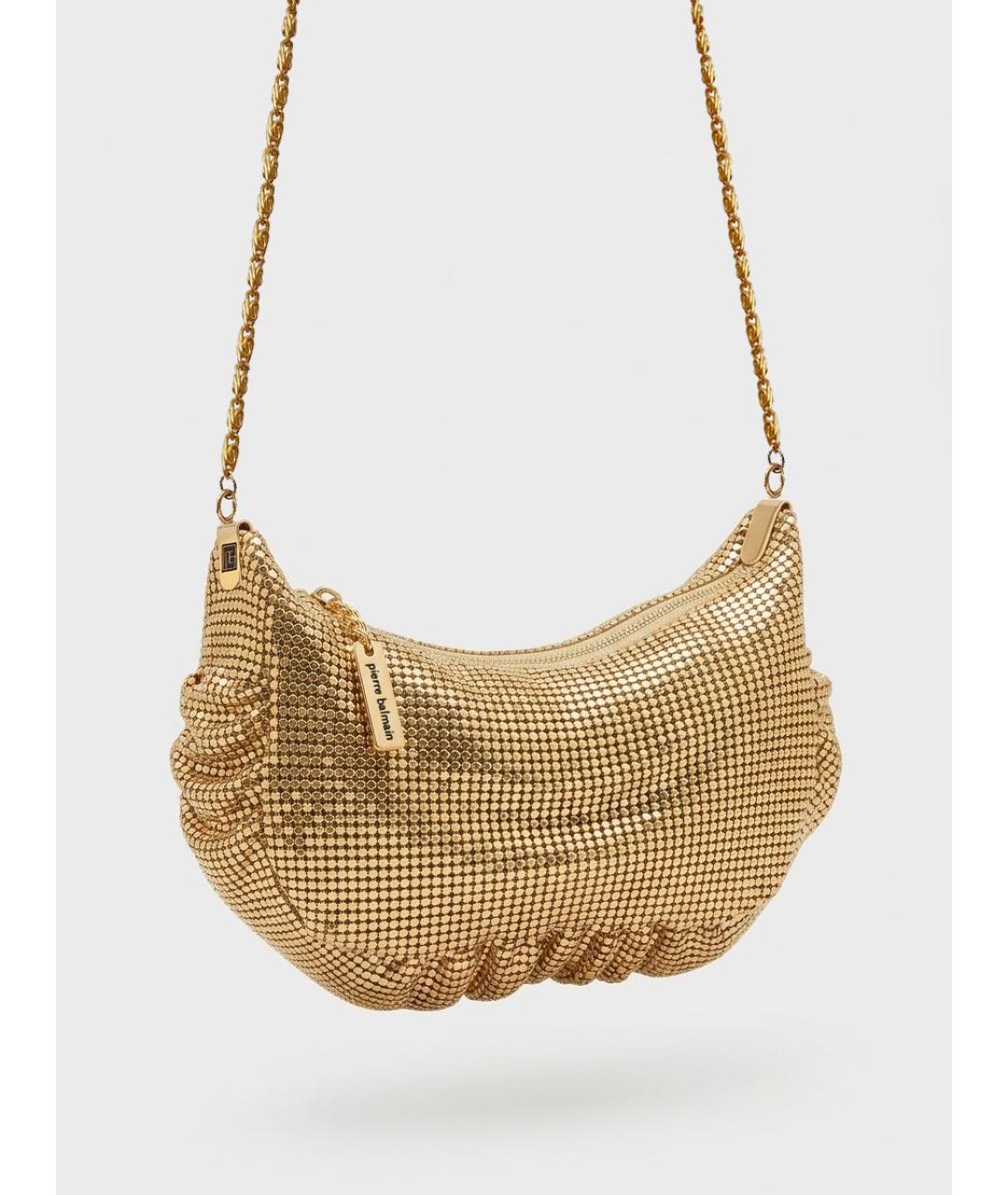 BALMAIN Золотая сумка через плечо, фото 2