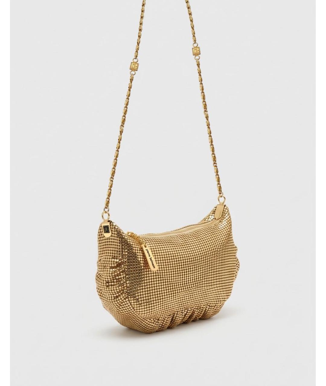 BALMAIN Золотая сумка через плечо, фото 7