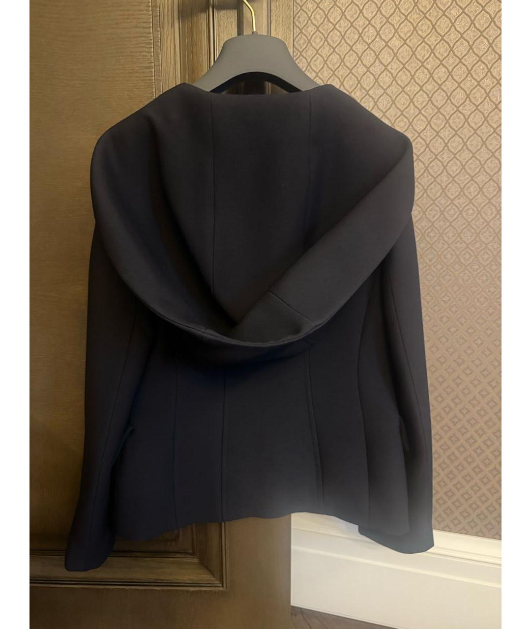 CHRISTIAN DIOR Темно-синий шерстяной жакет/пиджак, фото 2