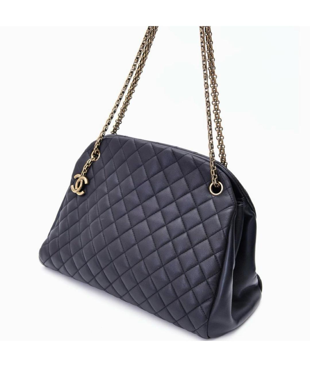CHANEL Черная кожаная сумка через плечо, фото 5