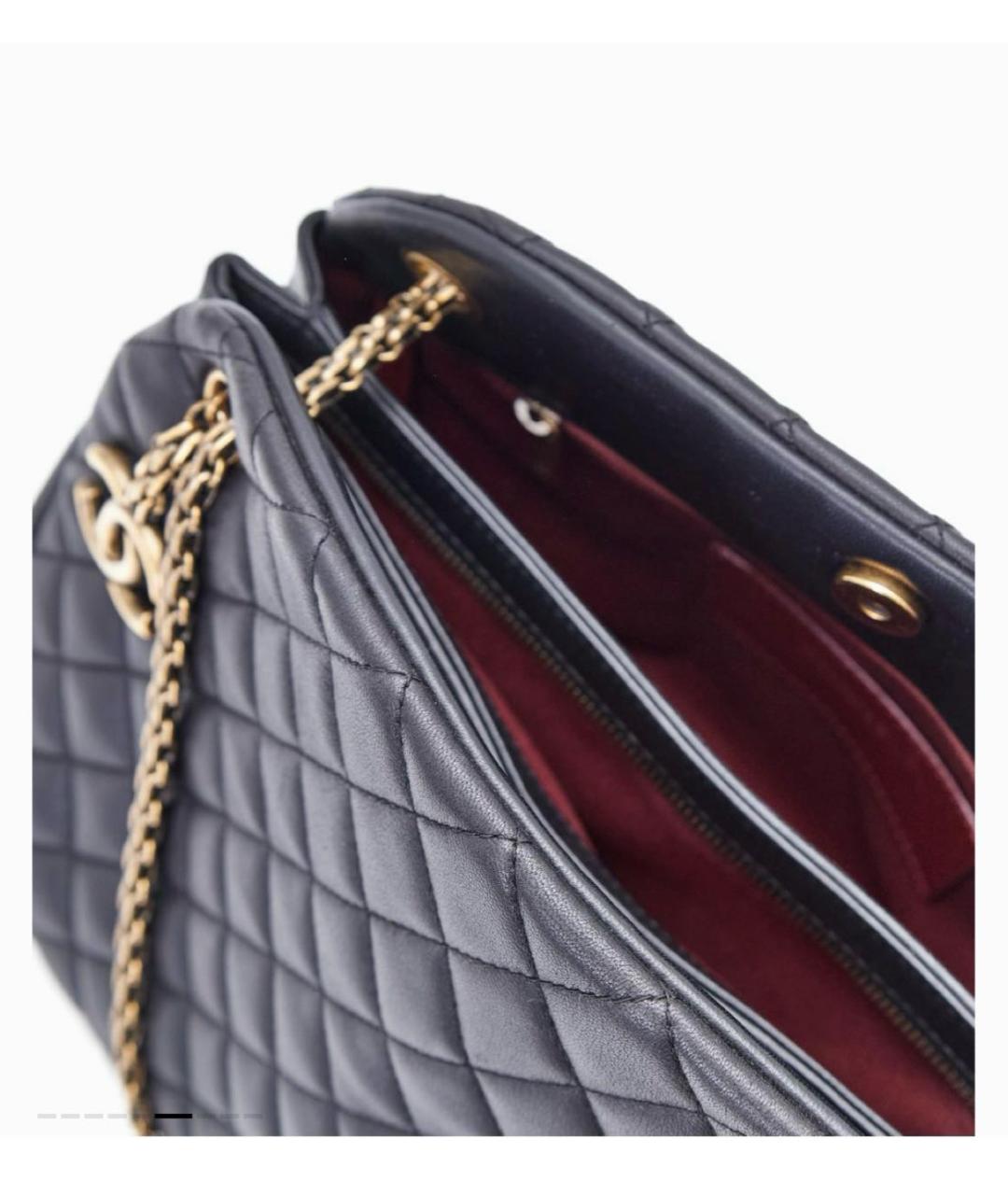 CHANEL Черная кожаная сумка через плечо, фото 4