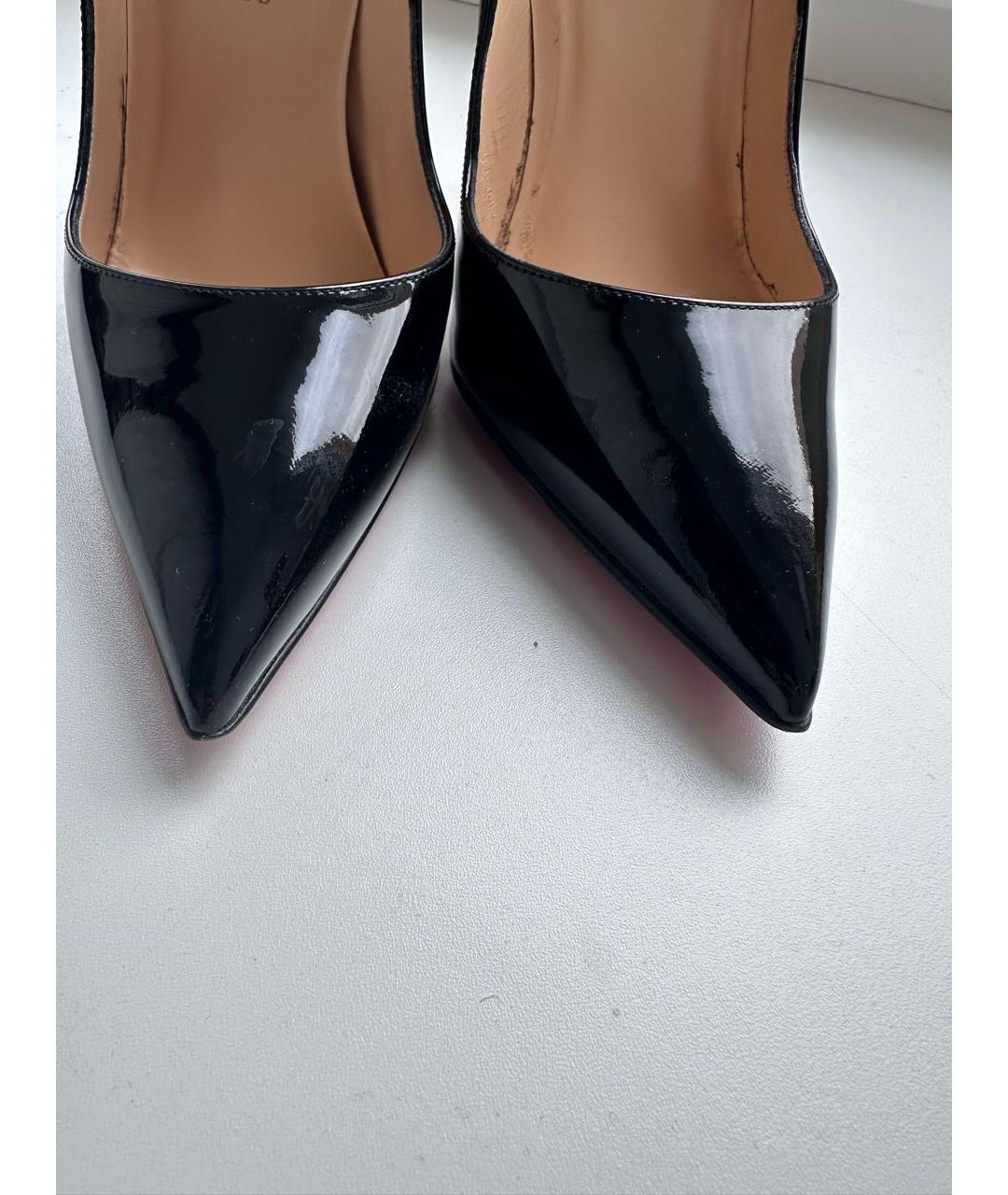 CHRISTIAN LOUBOUTIN Черные кожаные туфли, фото 8