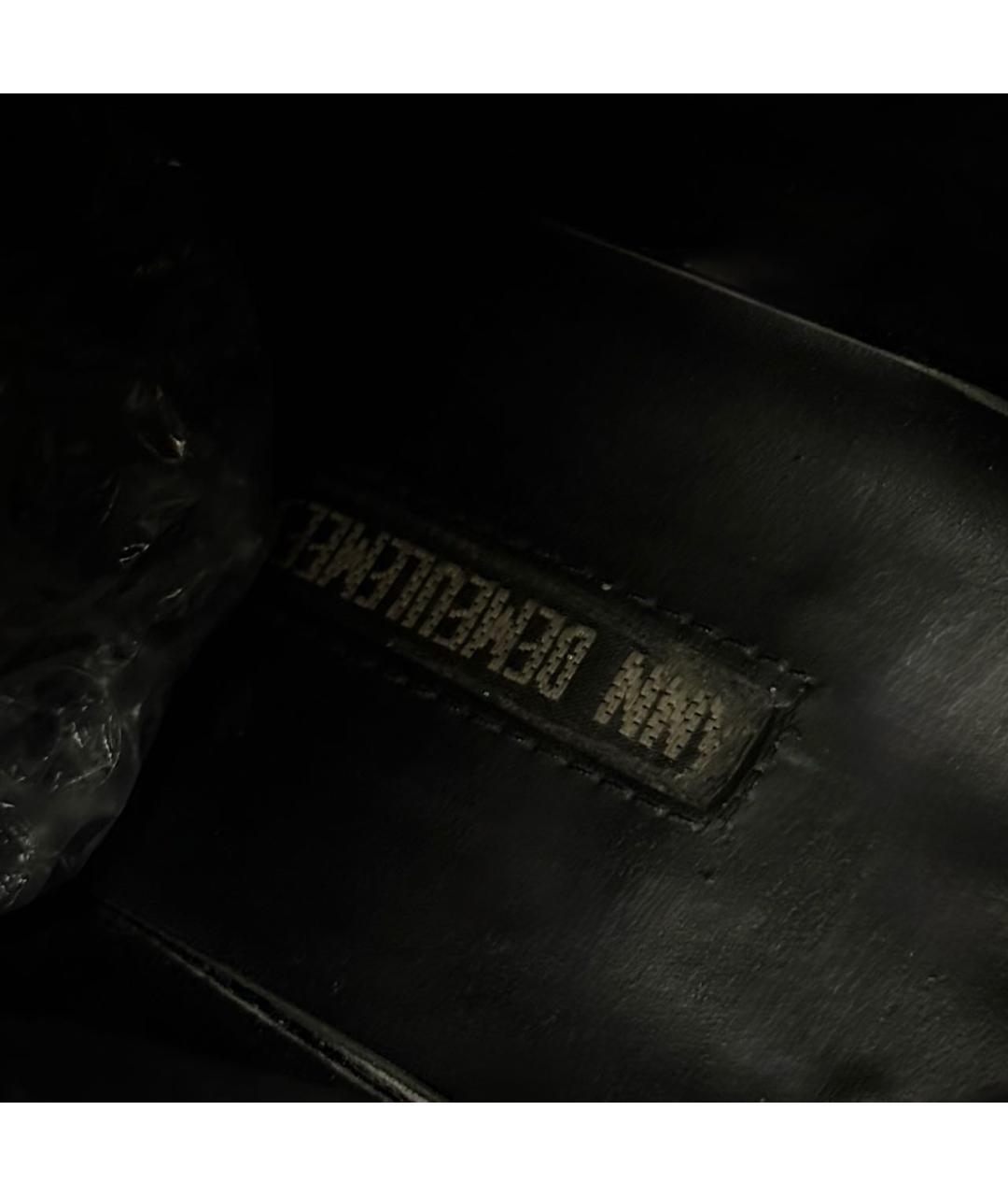 ANN DEMEULEMEESTER Черные кожаные ботинки, фото 8