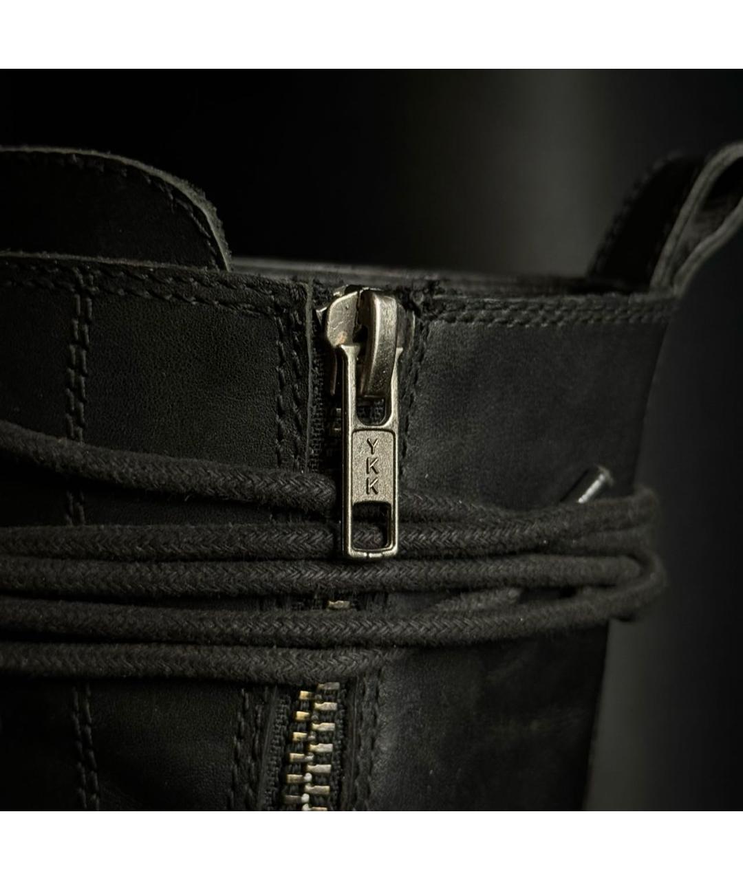 ANN DEMEULEMEESTER Черные кожаные ботинки, фото 6