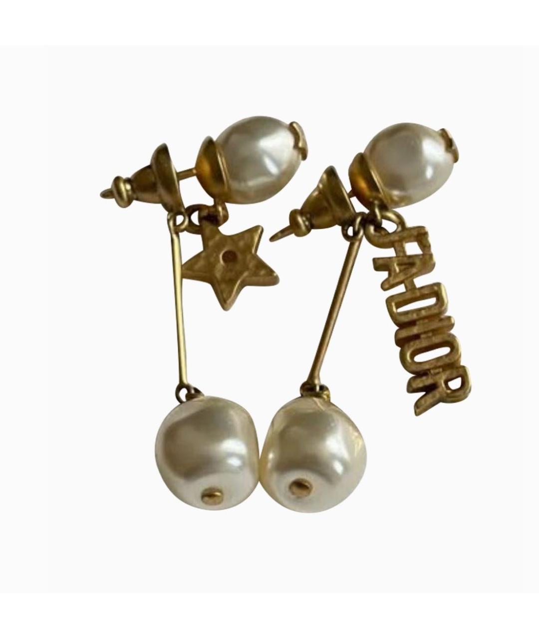 CHRISTIAN DIOR Золотые позолоченные серьги, фото 5