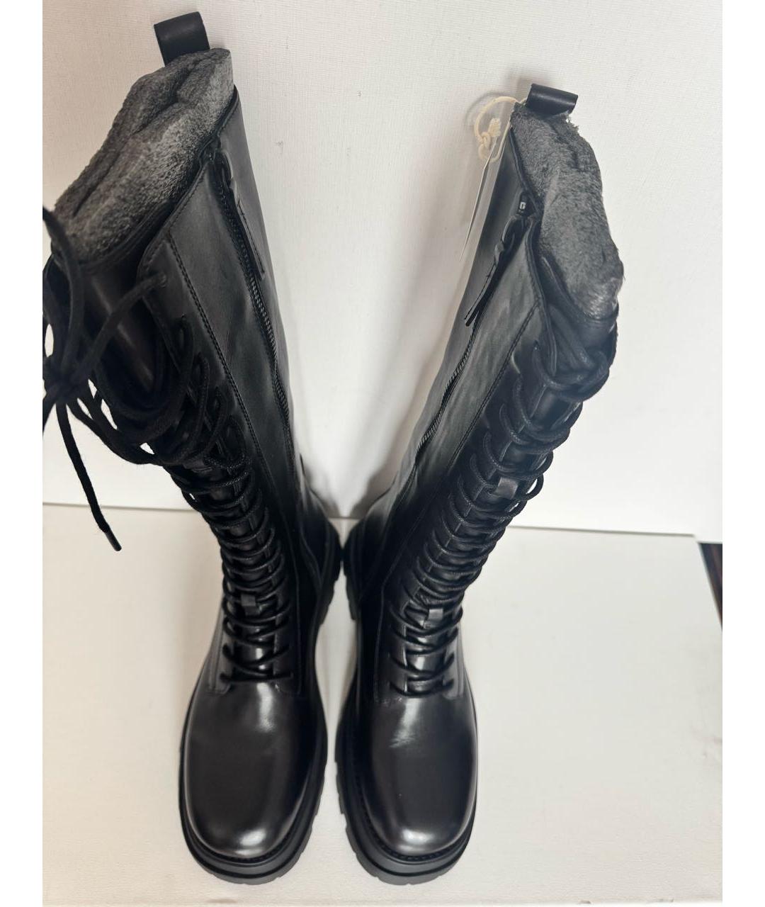ASH Черные кожаные сапоги, фото 3