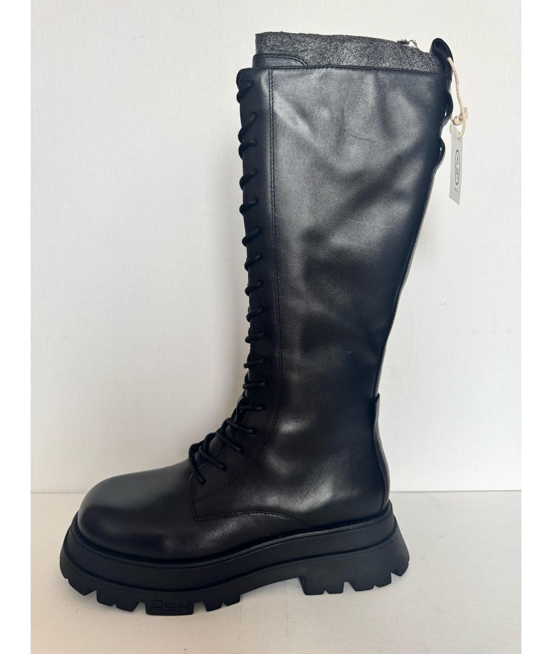 ASH Черные кожаные сапоги, фото 9