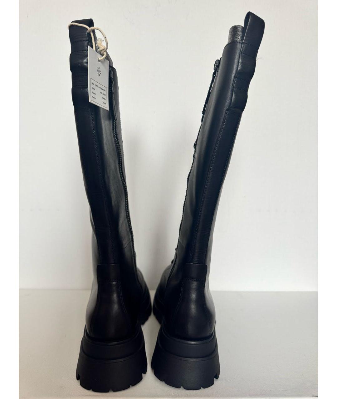 ASH Черные кожаные сапоги, фото 4