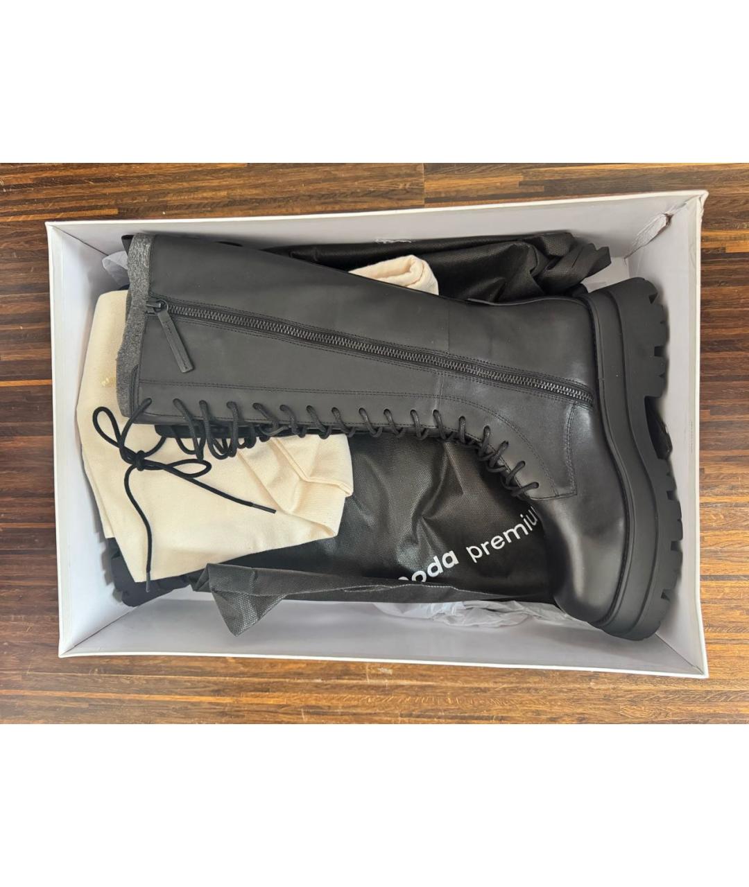 ASH Черные кожаные сапоги, фото 8