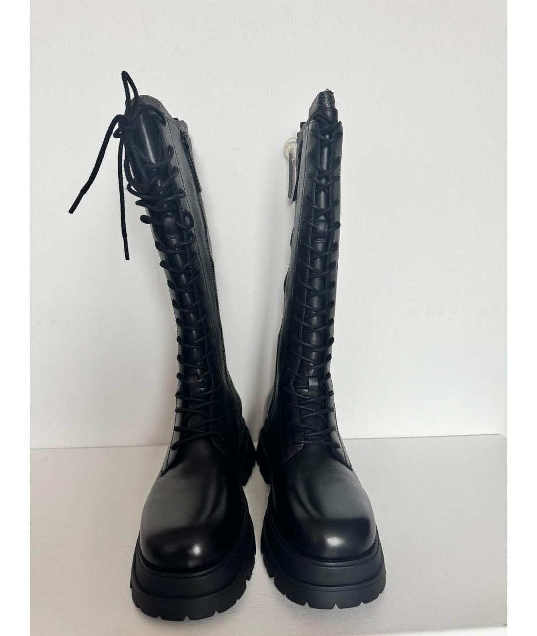 ASH Черные кожаные сапоги, фото 2