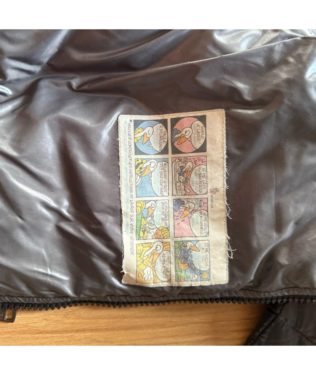 MONCLER Черный пуховик, фото 4