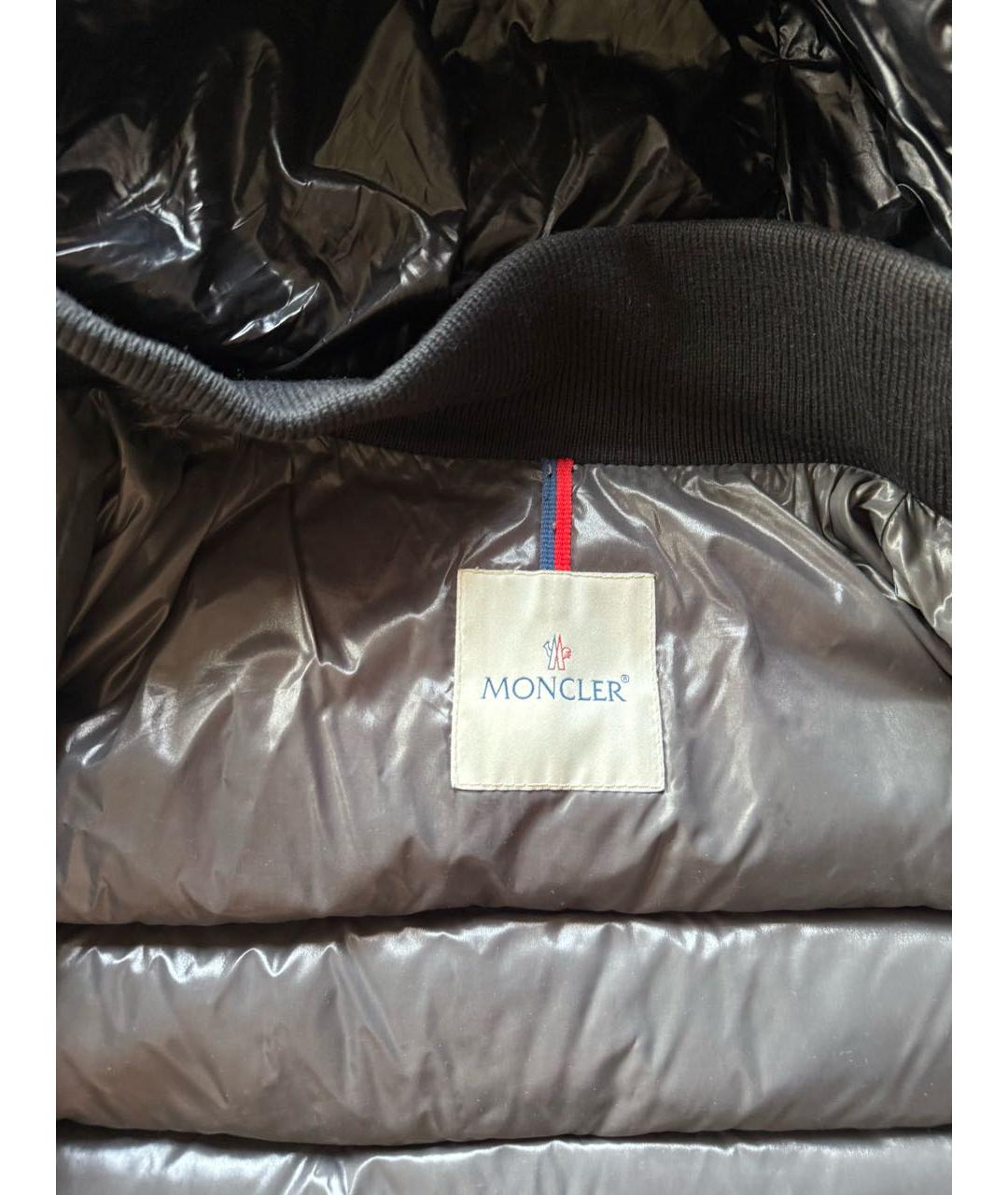 MONCLER Черный пуховик, фото 3