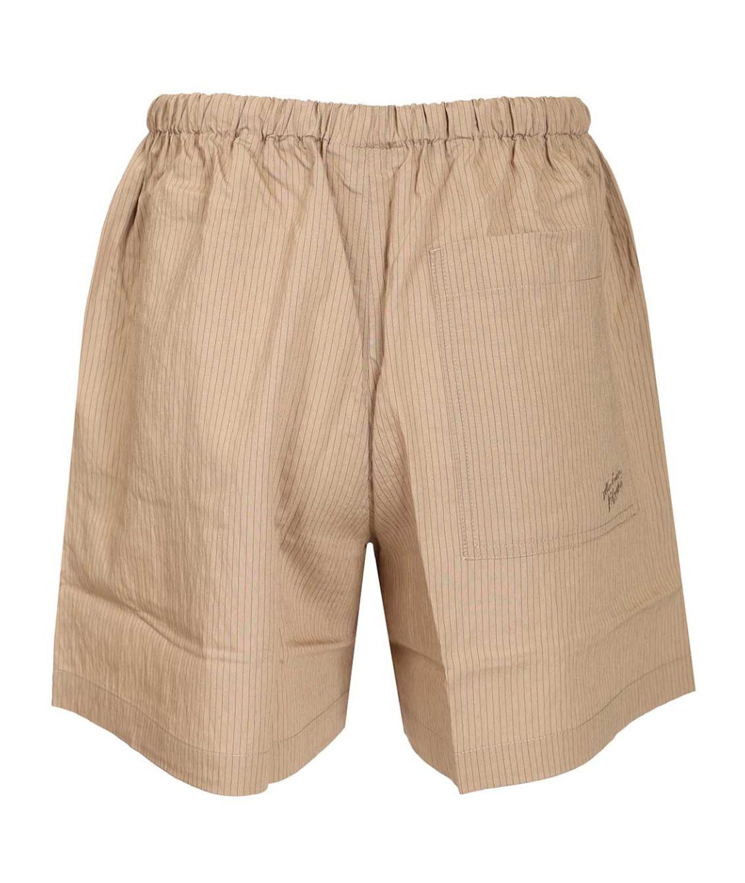 MAISON KITSUNE Бежевые полиамидовые шорты, фото 2