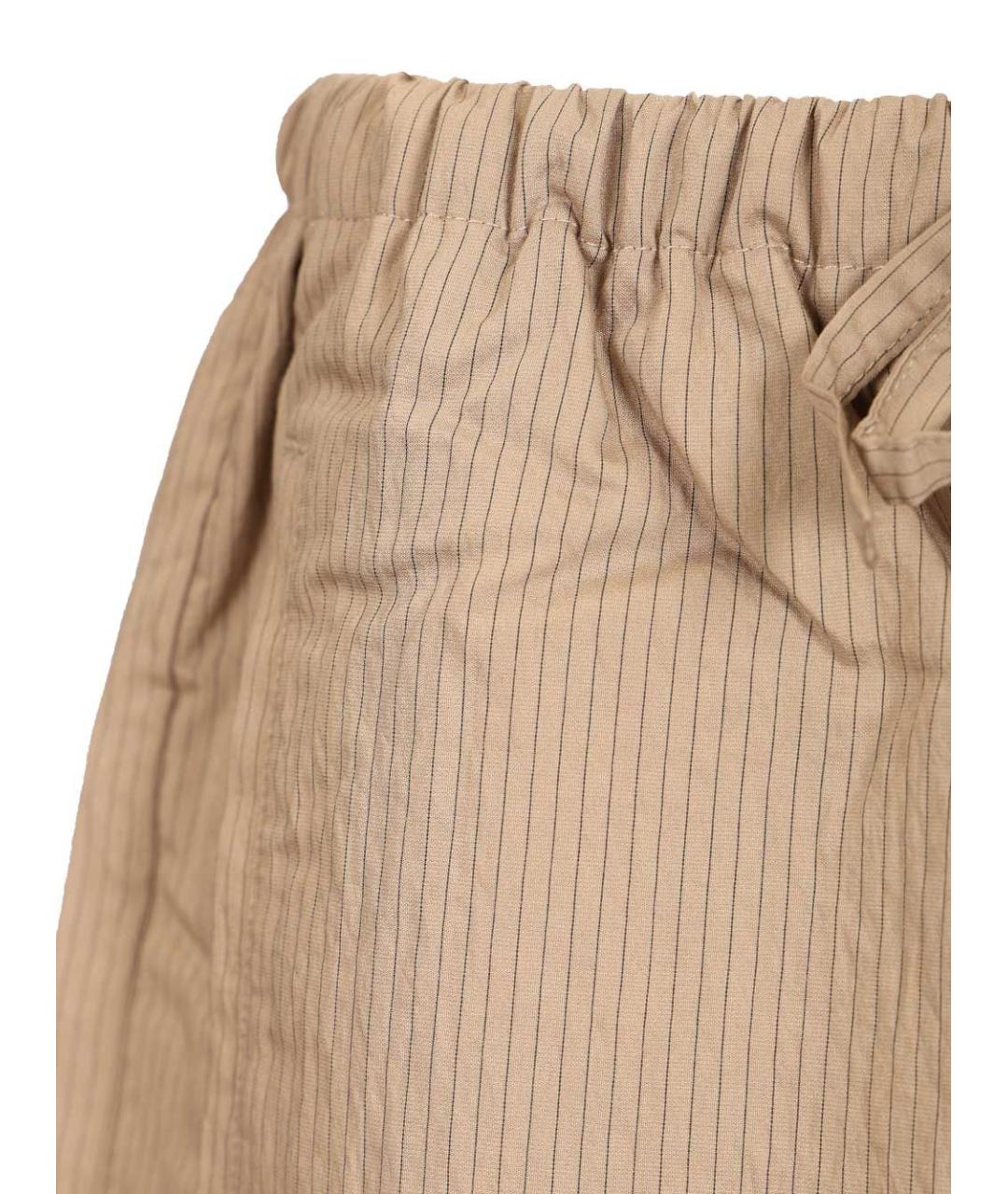 MAISON KITSUNE Бежевые полиамидовые шорты, фото 4