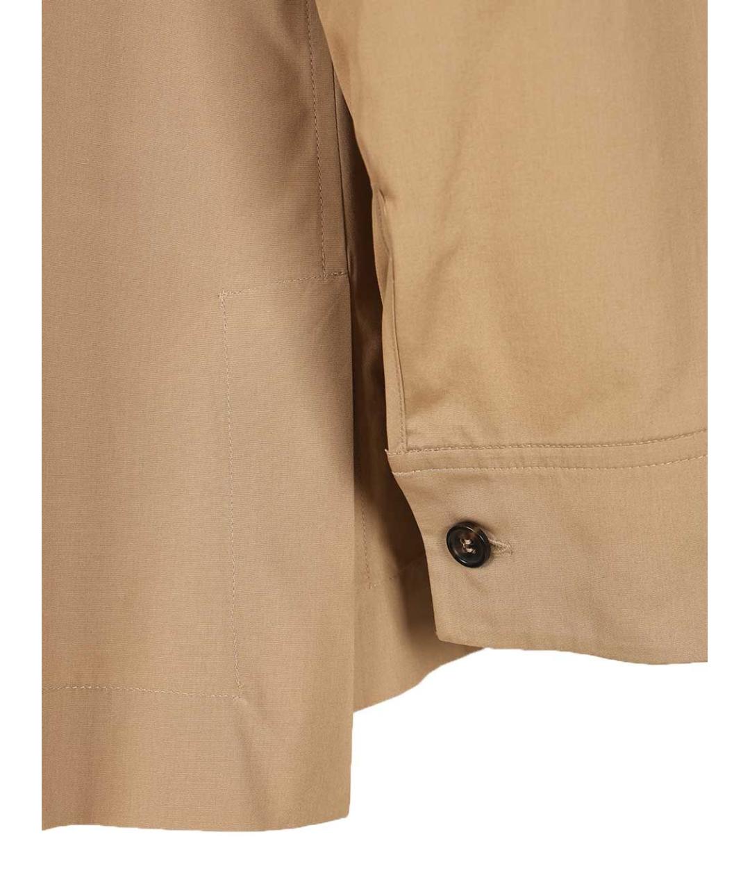 'S MAX MARA Бежевая хлопковая рубашка, фото 7