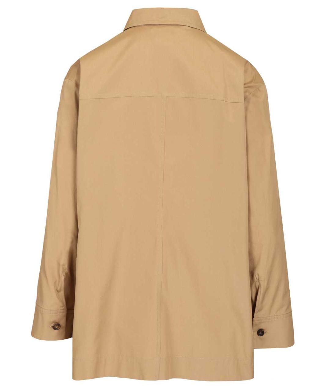 'S MAX MARA Бежевая хлопковая рубашка, фото 2